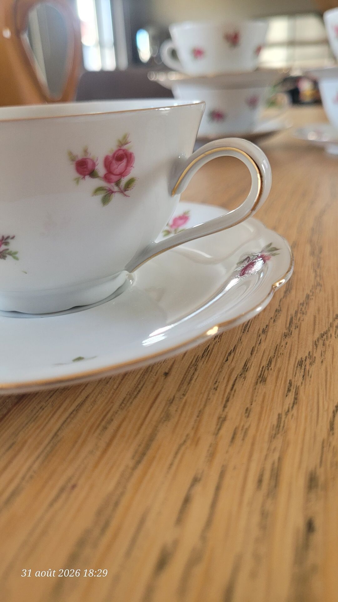 5 cups and saucers Seltmann Weiden Bavaria Model Nora