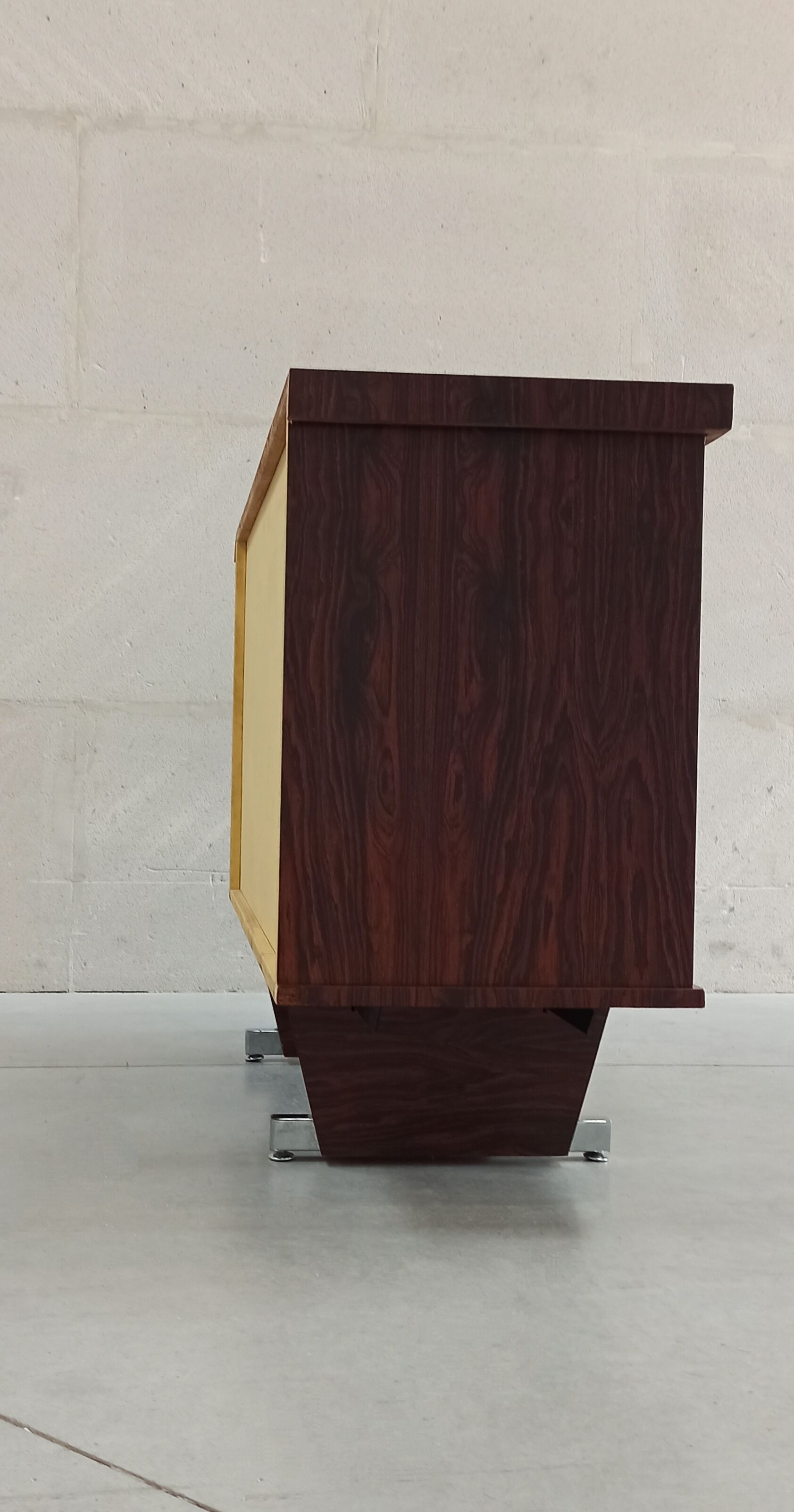 Rosewood and chrome sideboard, 60's