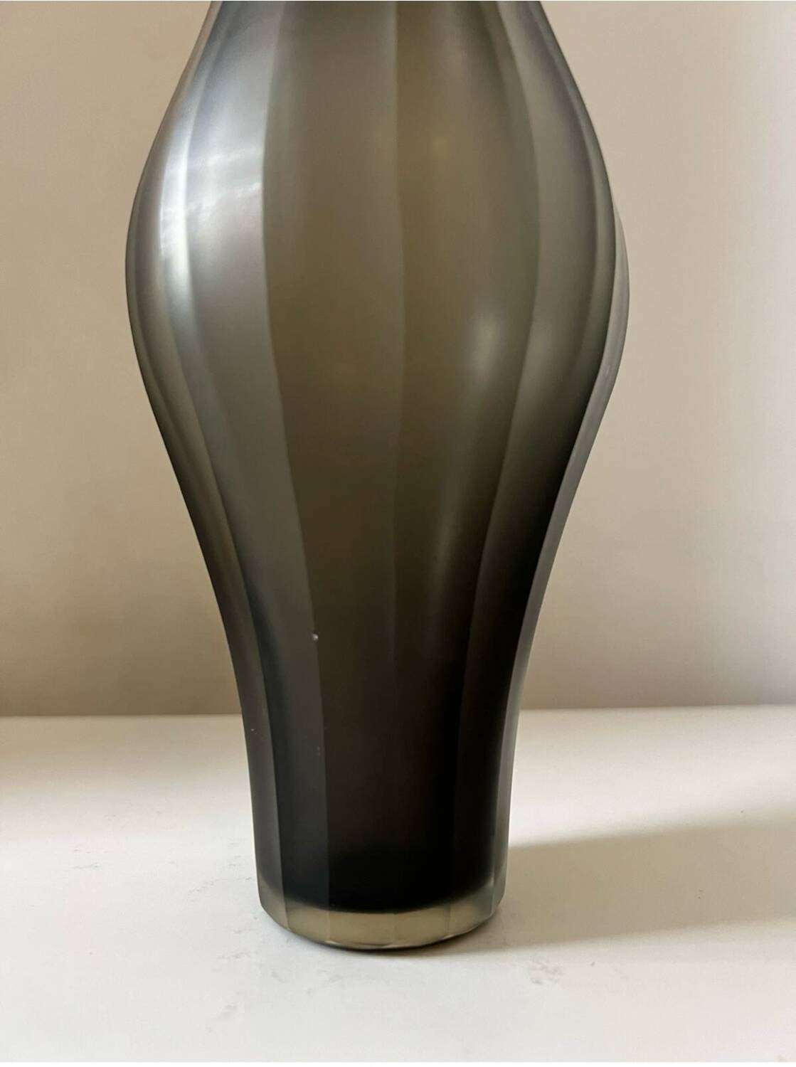 Vintage frosted grey vase