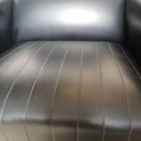 Fauteuil en cuir noir de luxe