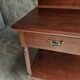 Antique mahogany console with drawer and shelf, French serving table, circa 1900.