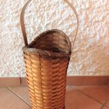 Braided wicker umbrella holder 60/70s