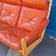 Scandinavian bench in wood and leather by Soda Galvano for Liebe Mobel