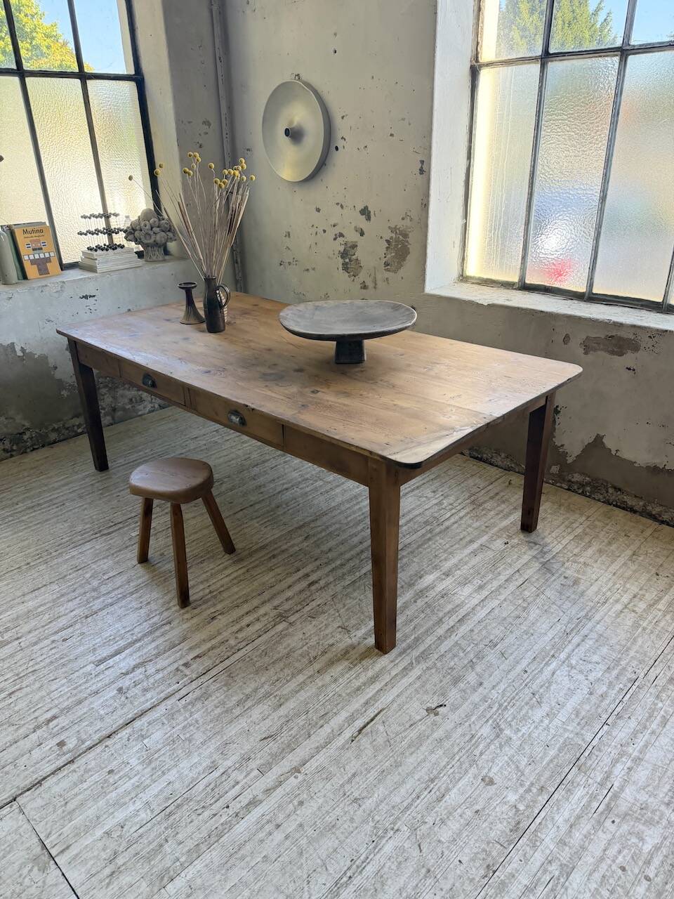 Table de ferme XL 220 cm pin 1950