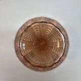 Compotier en verre rose