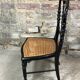 Children's chair Napoleon III period in blackened and canned wood