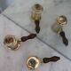 Antique brass salt and pepper shakers, Italy