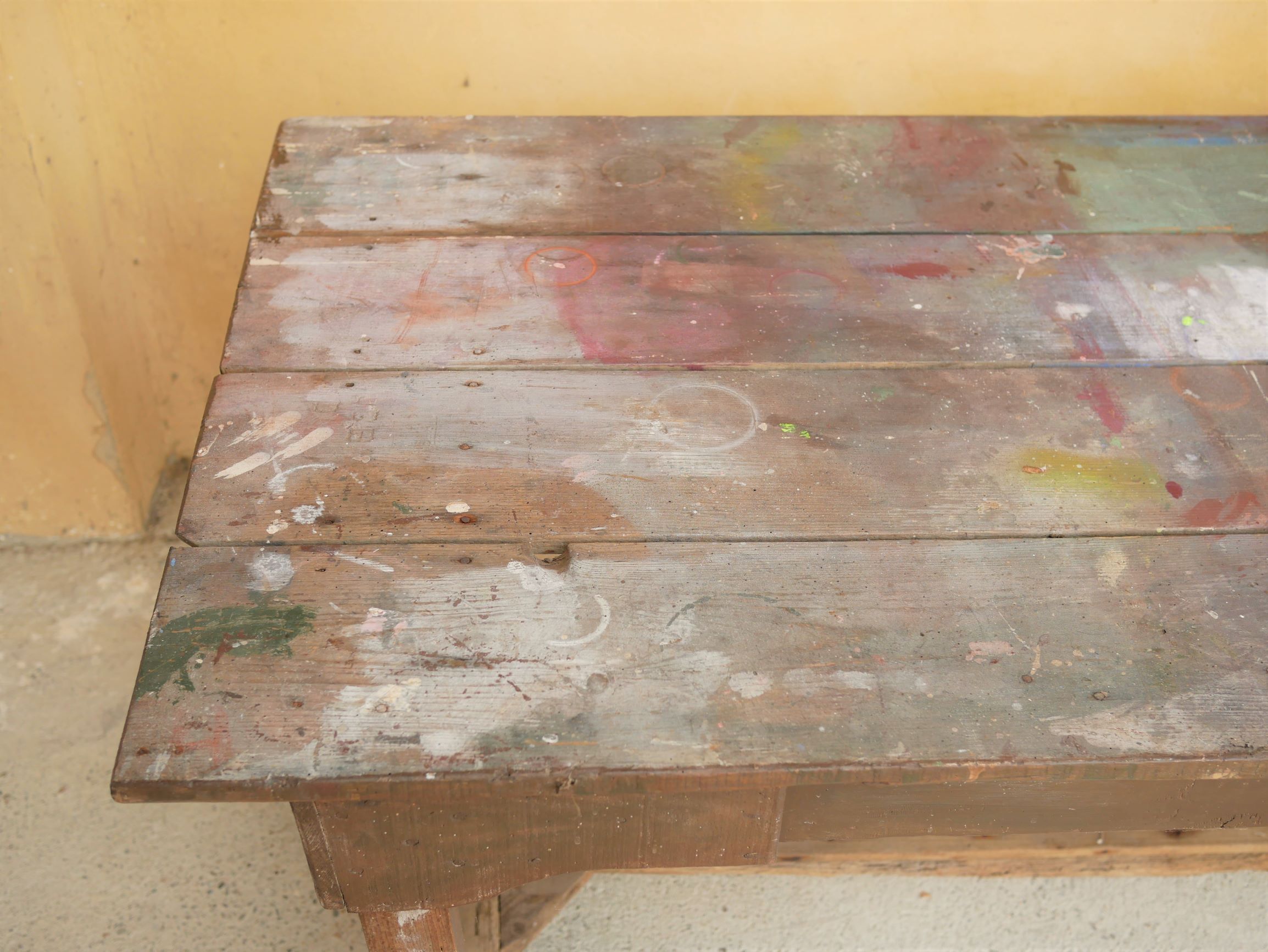 Wooden farm dining table