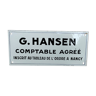 Hansen g accountant nancy metz plate emaillee 1930