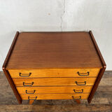 Vintage compass feet chest of drawers 1950 1960