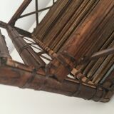 Old openwork bamboo basket