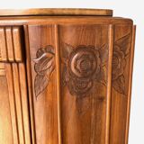 Low art nouveau sideboard in walnut