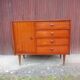 Commode teck années 60