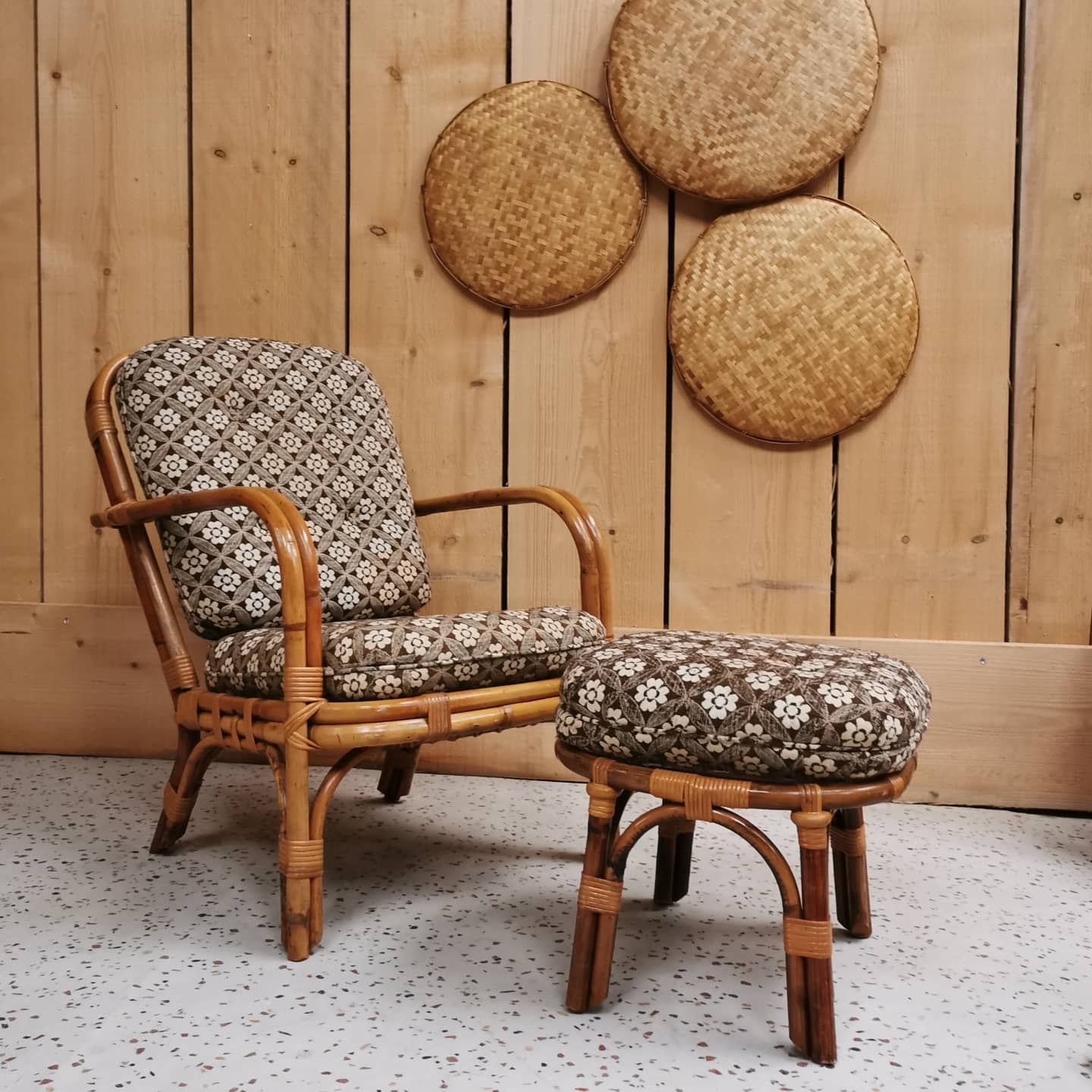 Rattan armchair