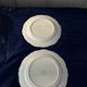 2 plates in half porcelain HBCM Creil Montereau model Watteau diam 24 cm