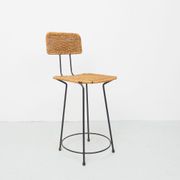 Rattan bar stool by Gian Franco Legler, 1950s