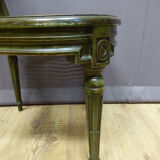Set of 10 chairs in painted beech and Louis XVI style caning
