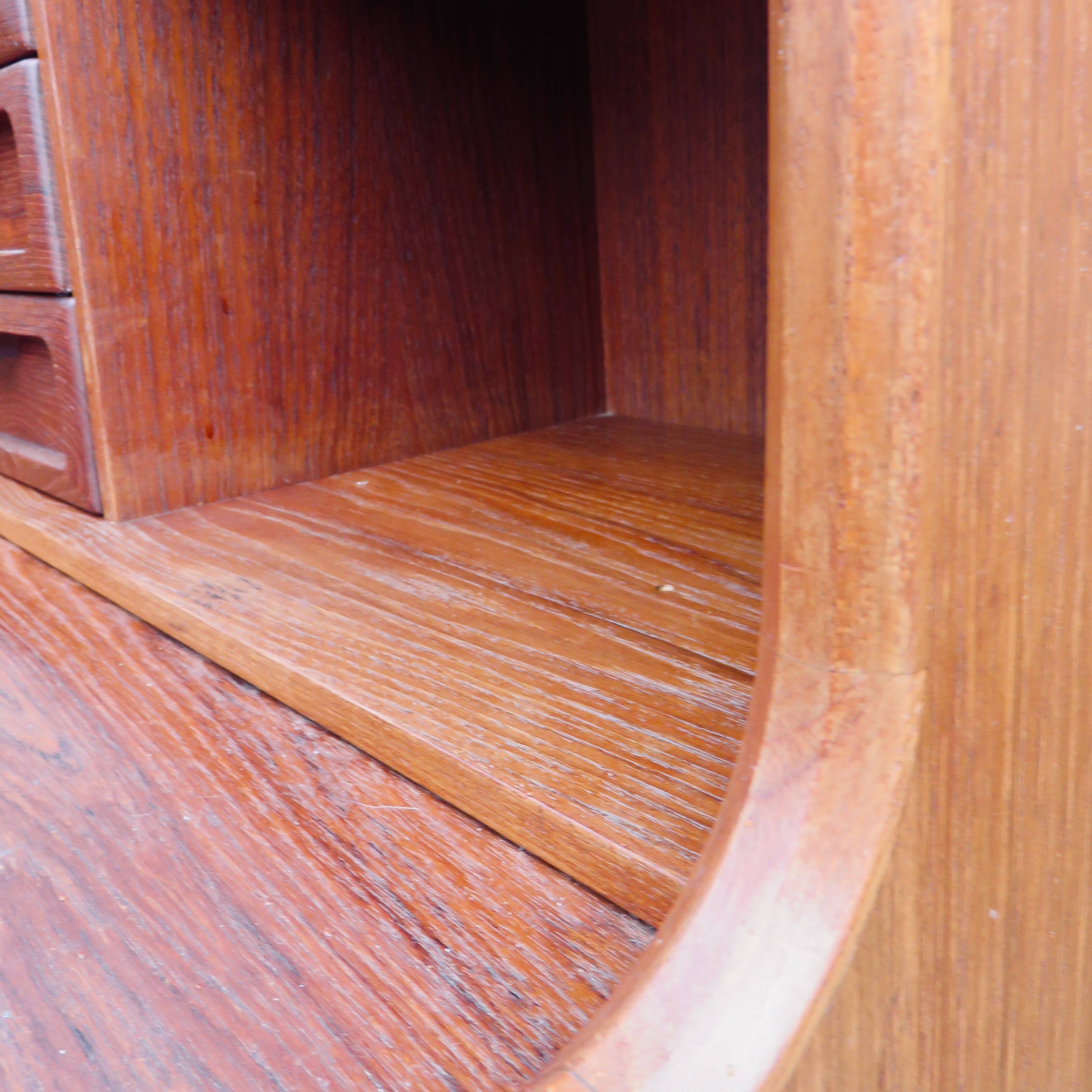 Teak writing desk by the Larsen brothers, Denmark 1960