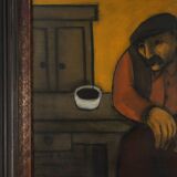 Expressionist painting by Robert Deman, Belgium 1940s