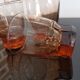 Série de 4 verres à eau des années 30 rose fumé