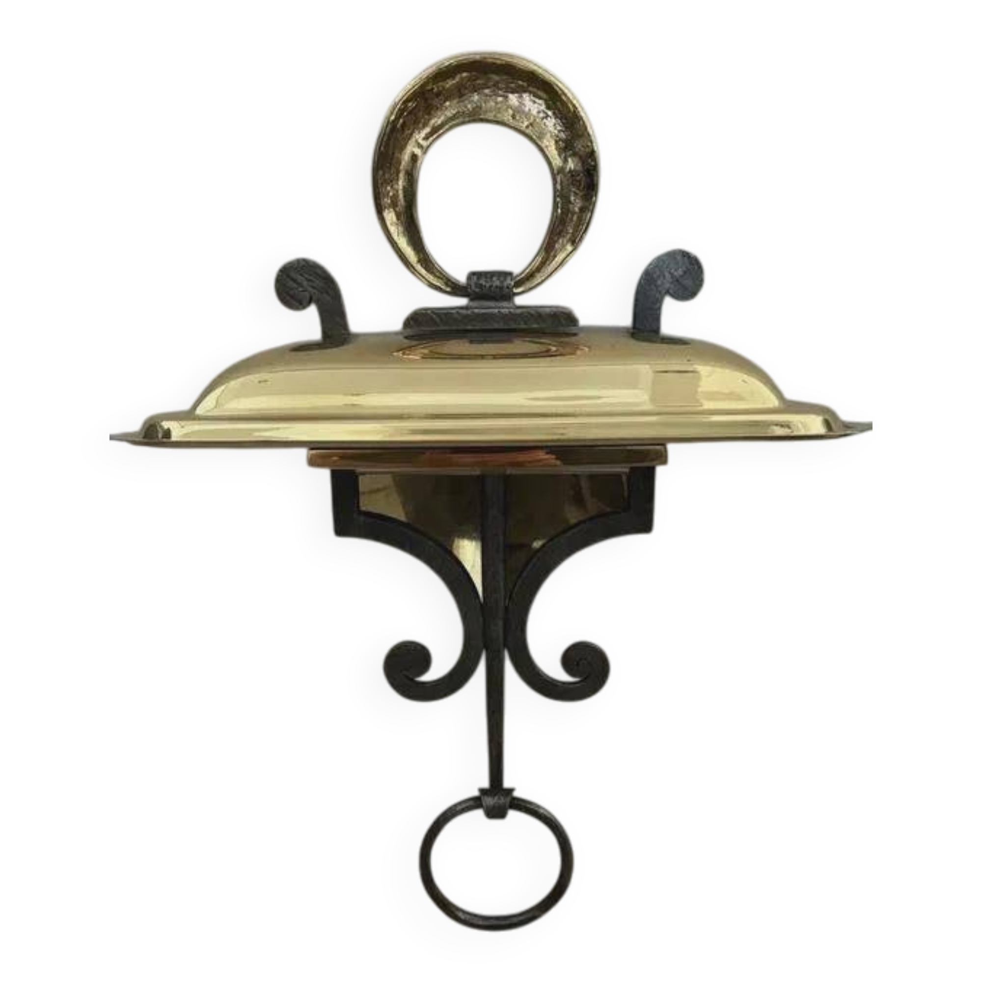 Banci Firenze wall light, gilded and black patinated metal, 1980s
