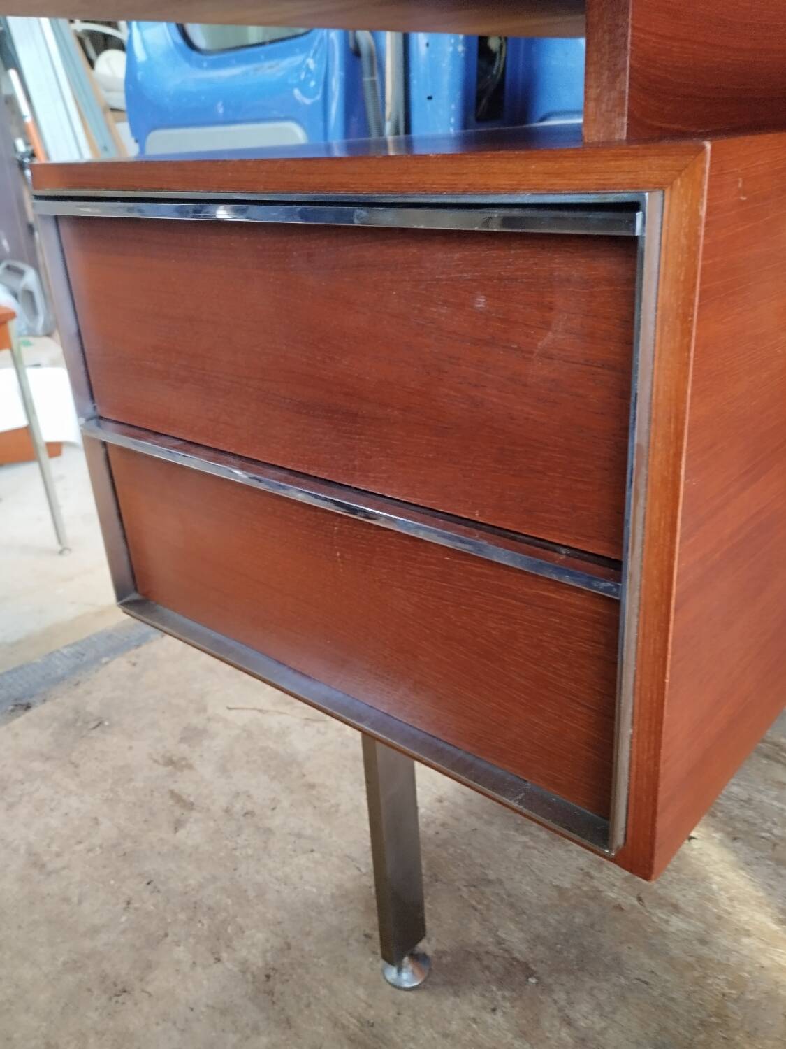 Vintage teak desk by Alain Richard