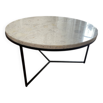 Side table stone top