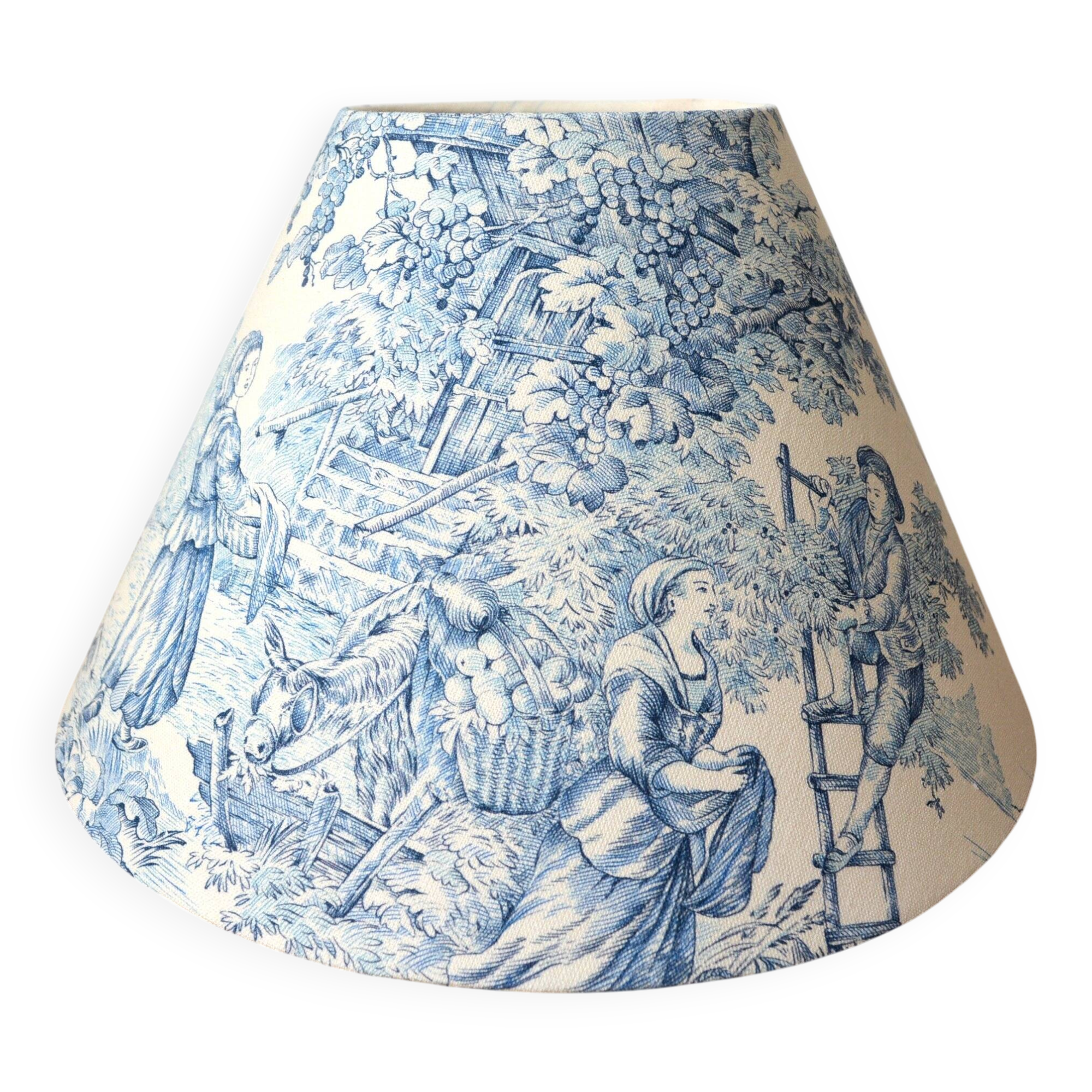 Pastorale blue toile de Jouy lampshade