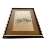 Large frame with rabbits in nature