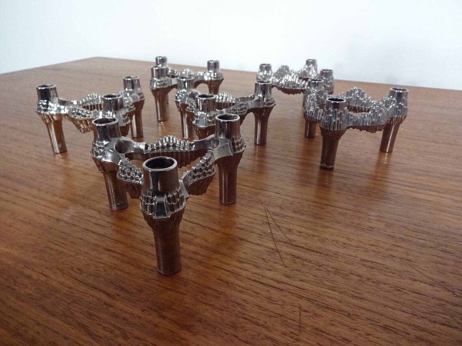 Candleholders by Ceasar Stoffi & Fritz Nagel for BMF, 1960s, Set of 6