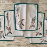 Sets de table brodés et galonnés mains "les colverts" - Métis - 32x50 cm