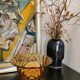 Glass cut style art deco yellow