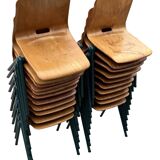 Chaise de salle à manger vintage industrielle Pagwood de Woodmar Design des années 70