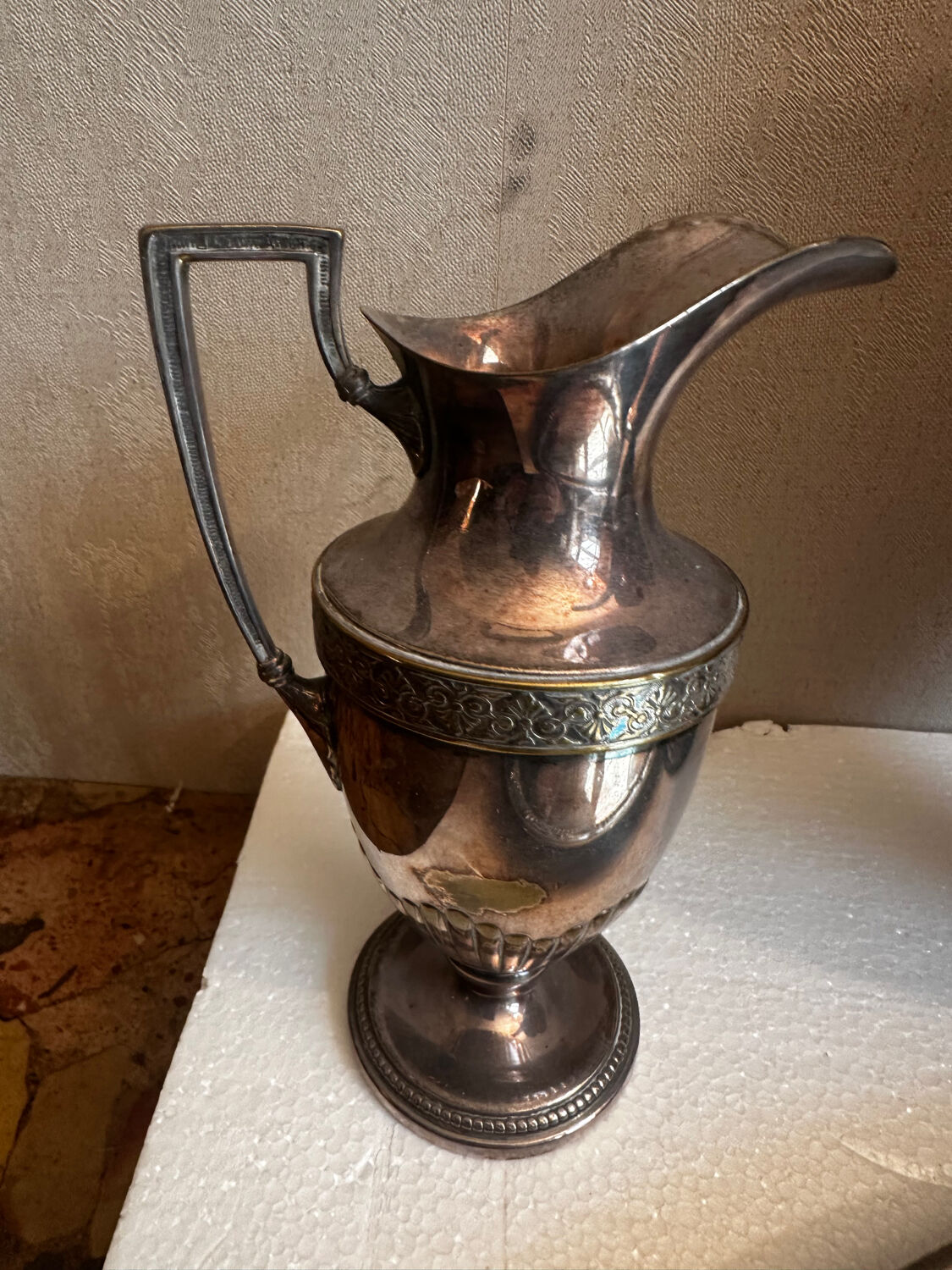 WMF antique silver-plated tea and coffee service AS Alpacca + tray – deb