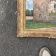 Oil painting of a Breton manor signed M. Garnier in a gilded frame - Antique