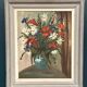 Original Oil on Panel “Bloomer” by Hartiviq Dated 1954 Vintage & Framed 57×66cm