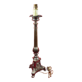 Lamp foot column regulates silver tripod foot