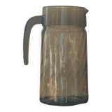Vintage smoked glass carafe/pitcher