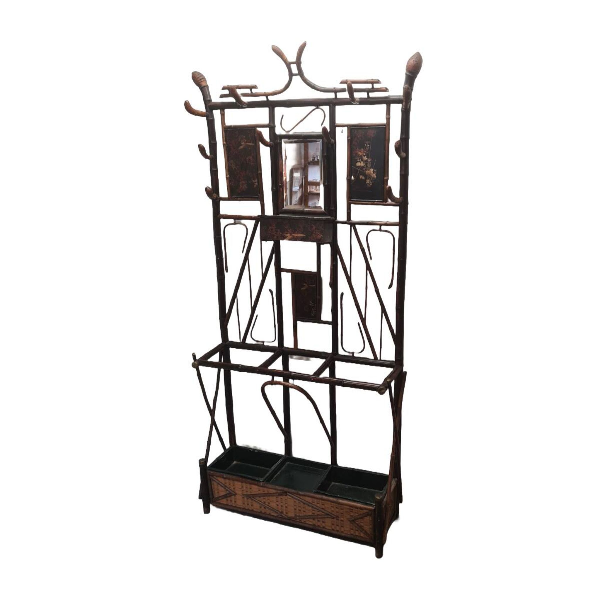 French Standing Coat Rack In Japanese Style, early 1900s