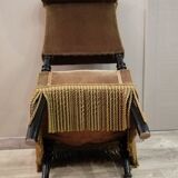 Armchair Toad velvet fringed style Napoleon III