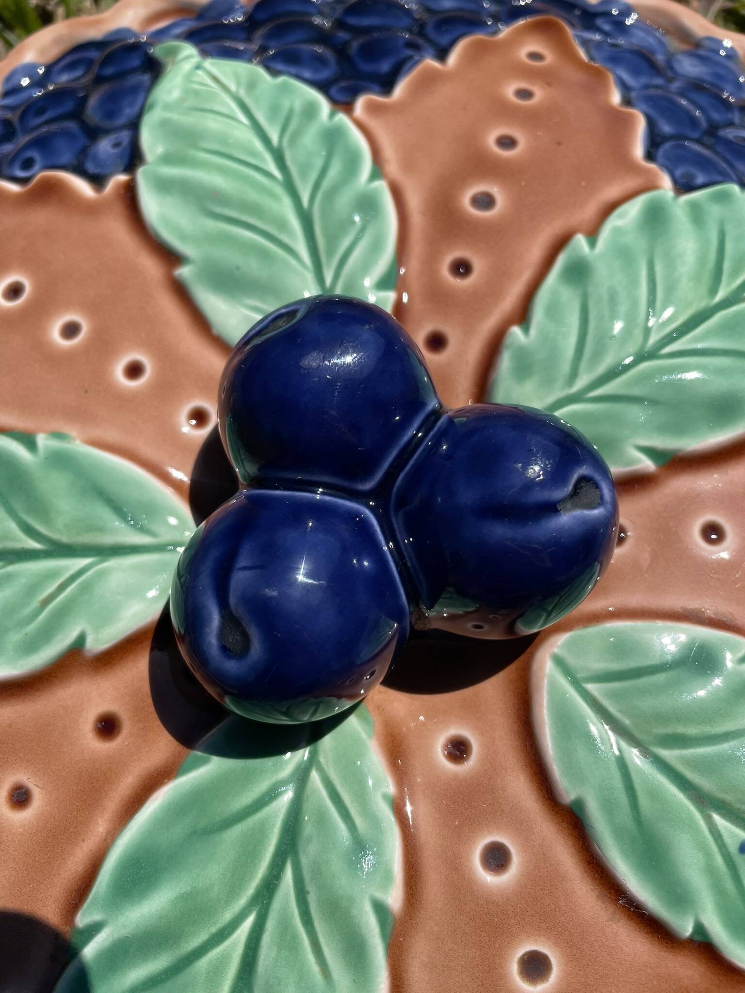 Illusion pie dish blueberry pie