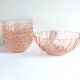Set of 6 bowls and a salad bowl in Arcoroc Rosaline Vintage glass