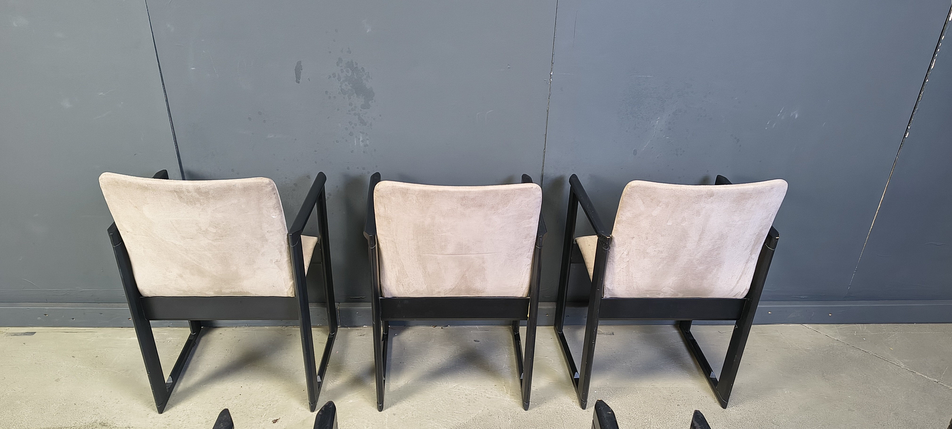 Set of 6 vintage dining chairs attributed to Tobia Scarpa, 1970s