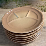 Set of 6 plates with faience earthenware of Saint Amand 24cm