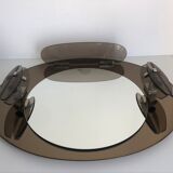Lupi Cristal Luxor mirror with 2 integrated wall lights and shelf