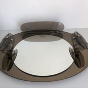 Lupi Crystal Luxor Mirror with 2 integrated wall lights and shelf