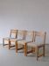 Quatre chaises rustiques en pin sculpté | Suède | Années 1950