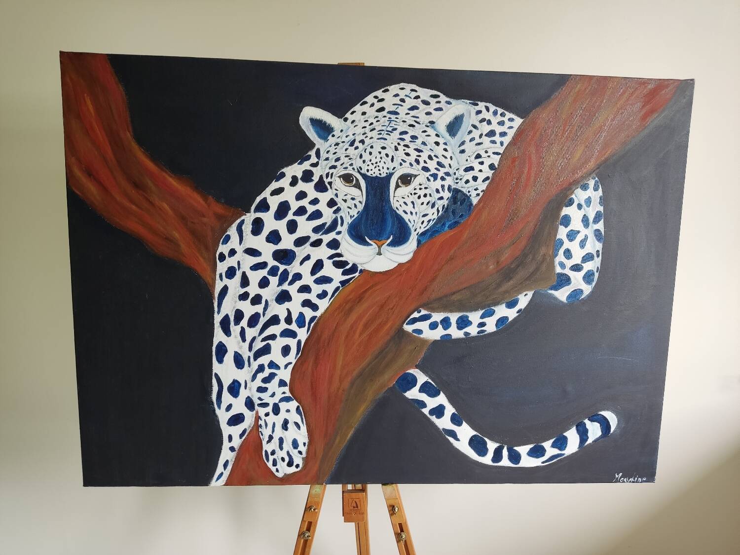 Tableau panthère blanche