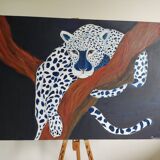 White panther painting