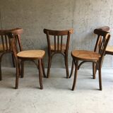 Set of 5 canned Baumann chairs